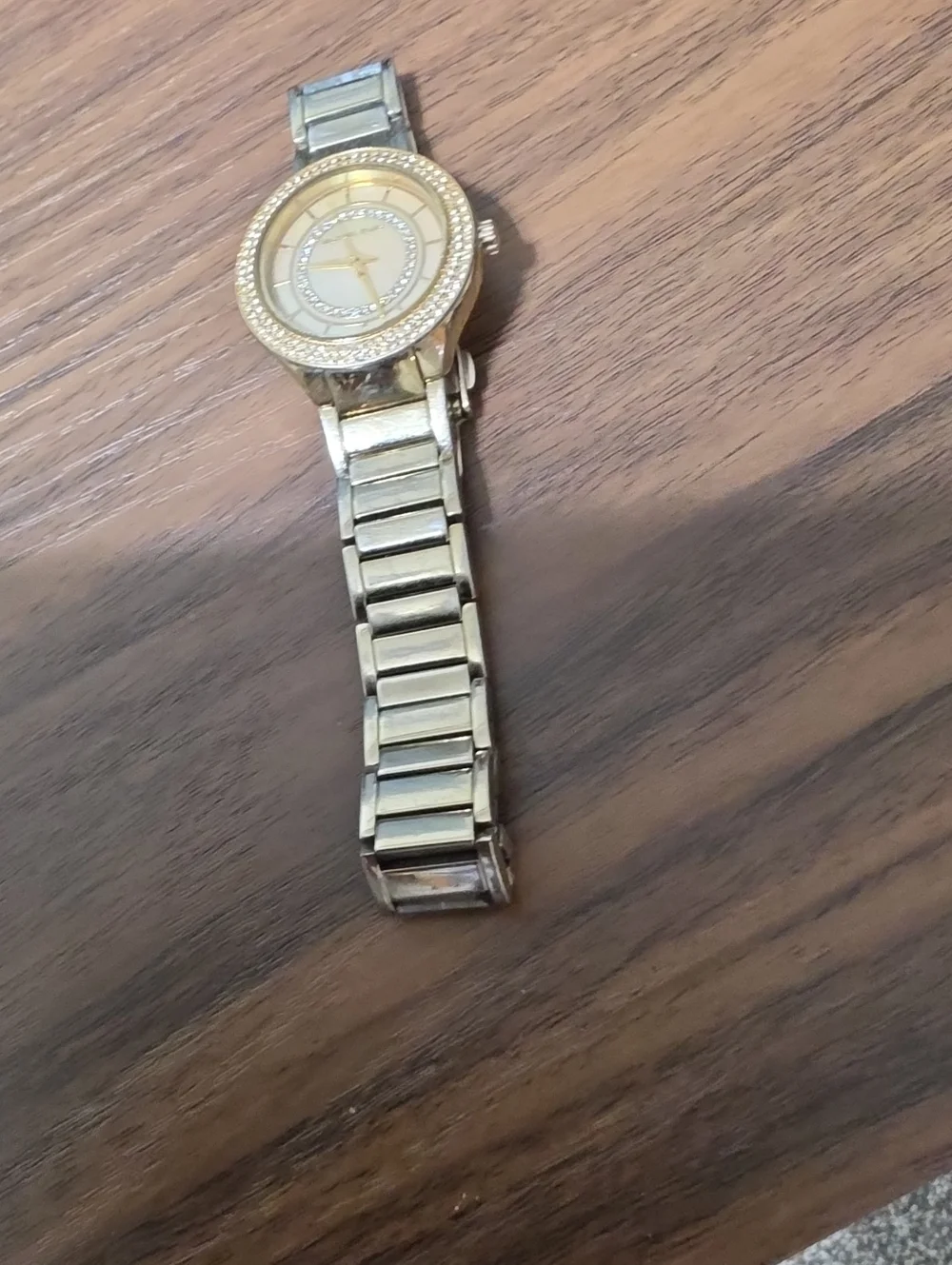 Michael Kors Gold Mini Kerry  Crystal-Trim Women's Mk3801 Bracelet Watch